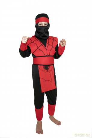Strój NINJA CZERWONY PAS (SD7074)