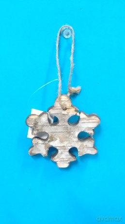 Śnieżynka zawieszka naturalna 8cm