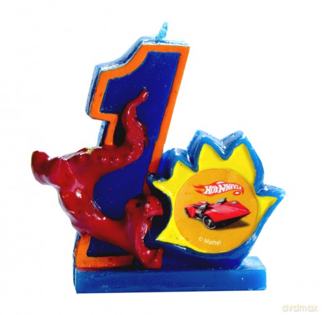 Świeczka urodzinowa Hot Wheels nr 1