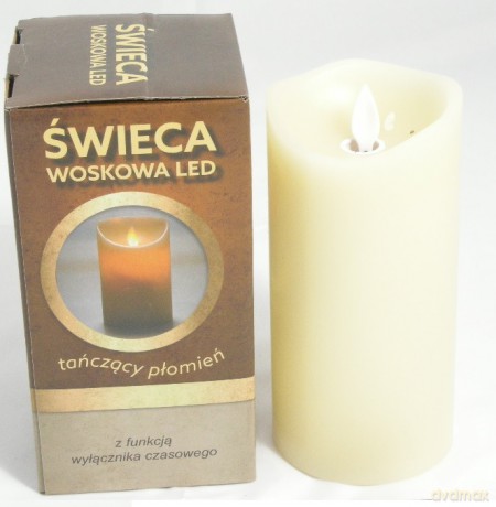 Świeczka wokskowa LED SW-15 tańczący płomień wys.15cm