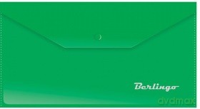 Teczka DL kopertowa na zatrzask PP zielona