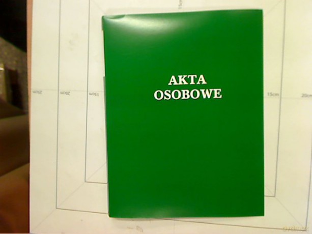 Teczka do akt osobowych binda wewnętrzna zielona 095