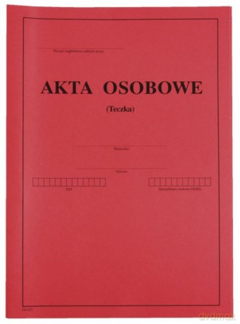 Teczka na akta osobowe A4 kolorowa