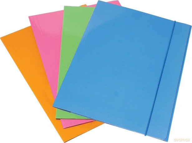 Teczka papierowa z gumką NEON