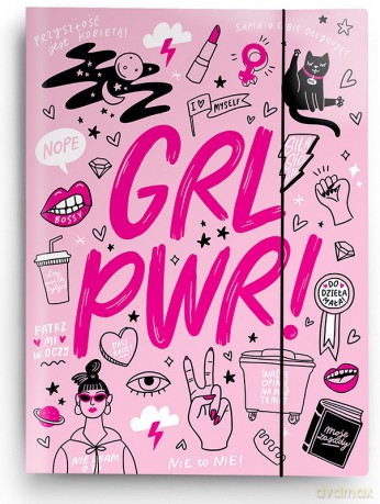 Teczka szkolna A4 GRL PWR! różowa