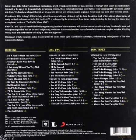 Billie Holiday: Lady In Satin: The Centennial Edition [3CD]