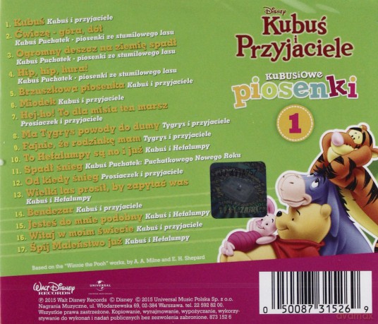 Soundtrack Disney: Kubusiowe Piosenki Vol. 1 [CD]