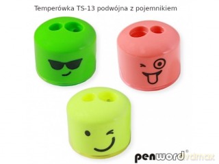 Temperówka podwójna z pojemnikiem TS-13