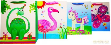 Torba lux duża A4 wzory dziecięce dino (210gsm)