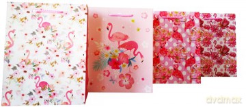 Torba lux z brokatem duża flamingi 3