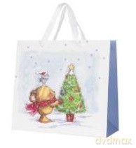 Torba papierowa 25x25cm Święta 2 6szt/opak