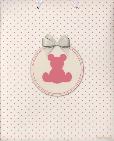 Torba Pastel Teddy Bear pink premium medium AGB3000903