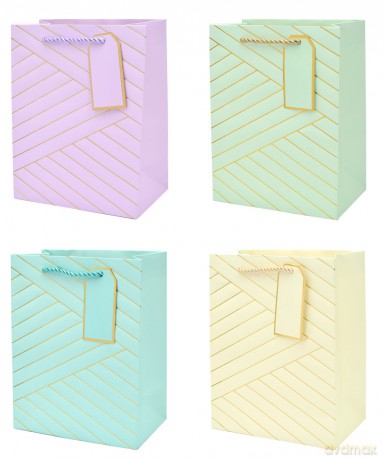 Torba QPM grafika, pastel (17,7x22,8x9,8cm) mix