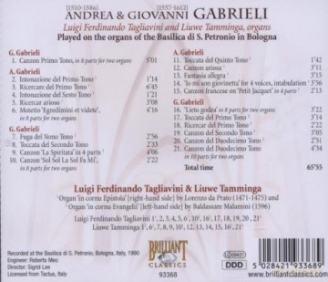 A. And G. Gabrieli: Music For One And Two Organs [CD]