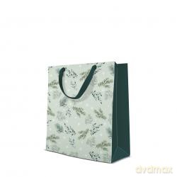 Torby Large premium 26,5x33,5x13cm jasnozielone w gałązki 1szt