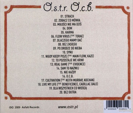 O.S.T.R: O.C.B [CD]