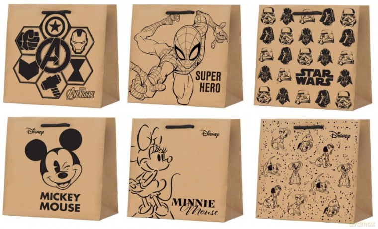 Torebka Disney kraft TKD-25 (25x25x13,3cm) mix