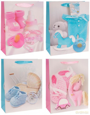 Torebka Lux A5 Buciki Baby (18x24x8cm) mix