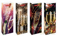 Torebka lux butelka fajrewerki i kieliszki (12x36x9cm) mix