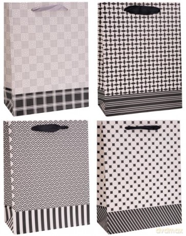 Torebka Lux Geometryczne kwadraty A4 (26x32x10)