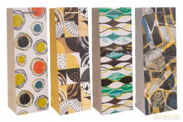 Torebka Lux graficzne butelka (12x35x9cm) mix