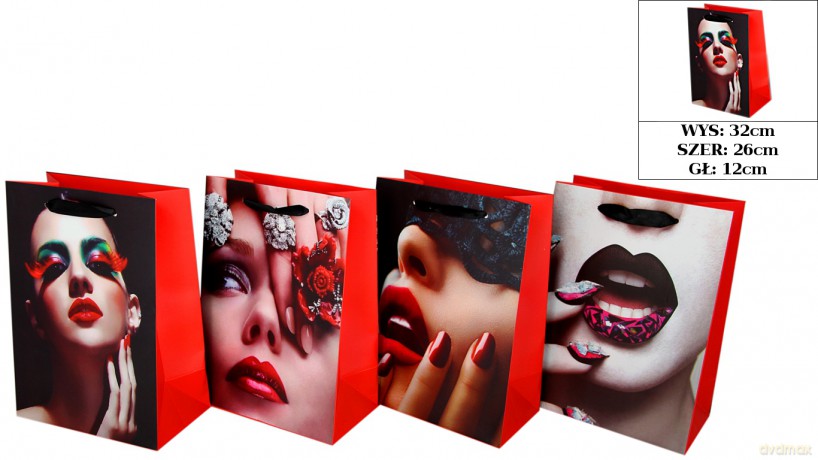 Torebka Lux kobieta LIPS duża