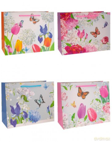 Torebka Lux Tulipan A4 horyzontalna (32x25x11) mix