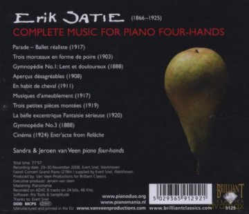 Van Veen: Satie: Complete Works For Piano Four Hands [CD]