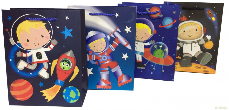 Torebka Lux z brokatem A4 (26X32X10) ASTRONAUTA
