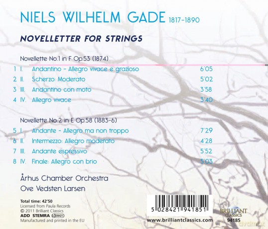 Aarhus Co: Gade: Novelletter For Strings [CD]