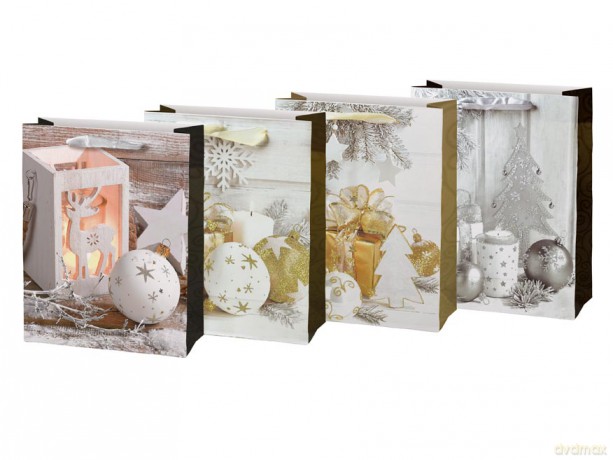 Torebka na prezent bożonarodzeniowa M LUX V7 mix 180x240x85