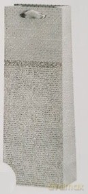 Torebka ozdobna butelka brokat srebrna 32x13x8cm