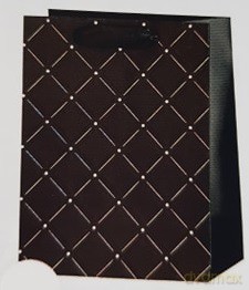 Torebka ozdobna czarno srebrna 14x11x6cm BK779-D XS