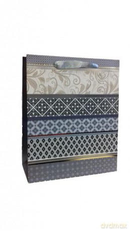 Torebka ozdobna wzory 32x26x12 cm M