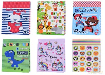 Torebka papierowa dziecięca TGB-10 mała (11,3x14,3x6,4cm) mix