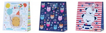 Torebka papierowa dziecięca TGB-40 jumbo (33x45,7x10,2cm) mix
