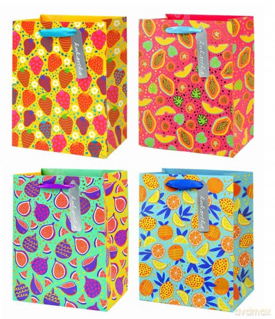 Torebka QM owoce (22,8x17,7x9,8cm) mix