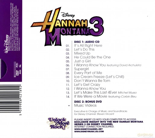 Hannah Montana 3 soundtrack [CD]+[DVD]