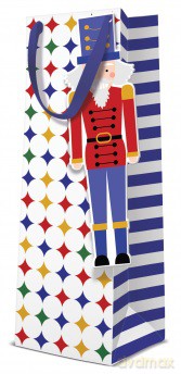 Torebka świąteczna butelka Nutcracker 12x37x10cm