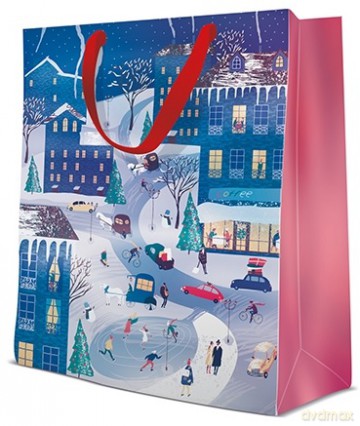 Torebka świąteczna Cozy Christmas large 26,5x33,5x13cm