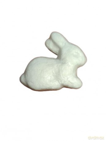 Wielkanocny królik styropianowy 6 cm, 12 szt.