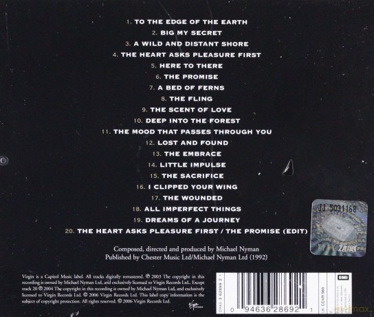 The Piano soundtrack (Fortepian) (Michael Nyman) [CD]