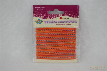 Wstążka 1cm/1,5m pomarańczowa 153024