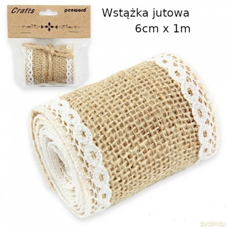 Wstążka jutowa 6cmx1m