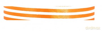 Wstążka materiałowa w linie pomarańczowa 25mm/22mb
