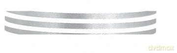 Wstążka materiałowa w linie srebrna 12mm/22mb