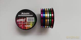 Wstążka metalizowana 5mm x 5m 6 kolorów (1 displ) WSM-05-01