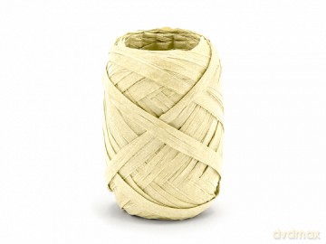 Wstążka rafia ciemny kremowy 5mm/10m