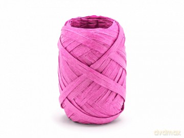 Wstążka rafia ciemny róż 5mm/10m