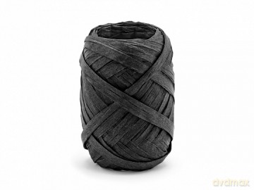 Wstążka rafia czarna 5mm/10m